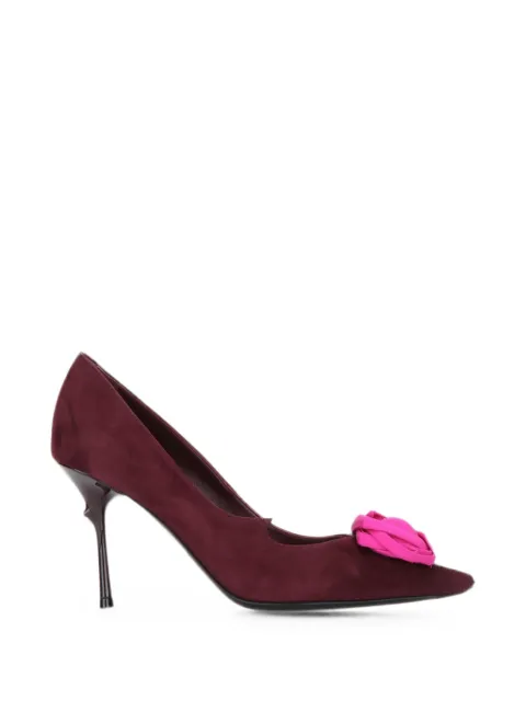 Roger Vivier Rose floral-appliqué pumps Purple RVW80743560UVN1VD8