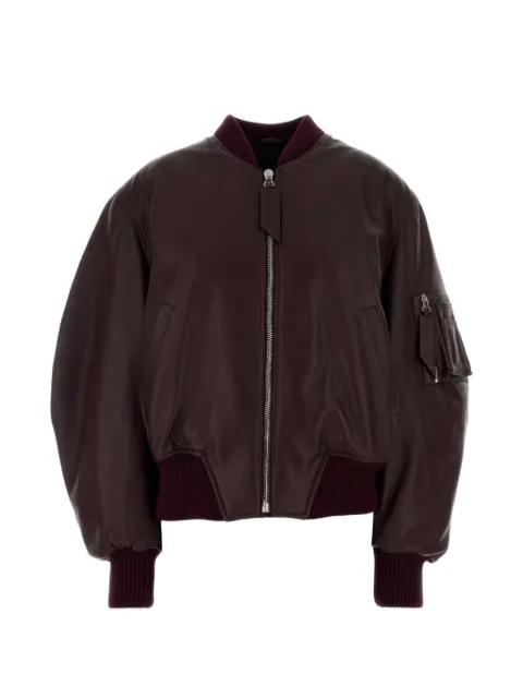 The Attico Anja leather jacket Purple 261WCB00004LBT128AA
