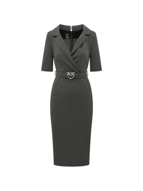 PINKO Love Birds belted dress Grey 107475A3AH