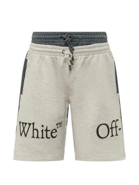 Off-White Bookish logo-print shorts Grey 44MCI01CF26F002460