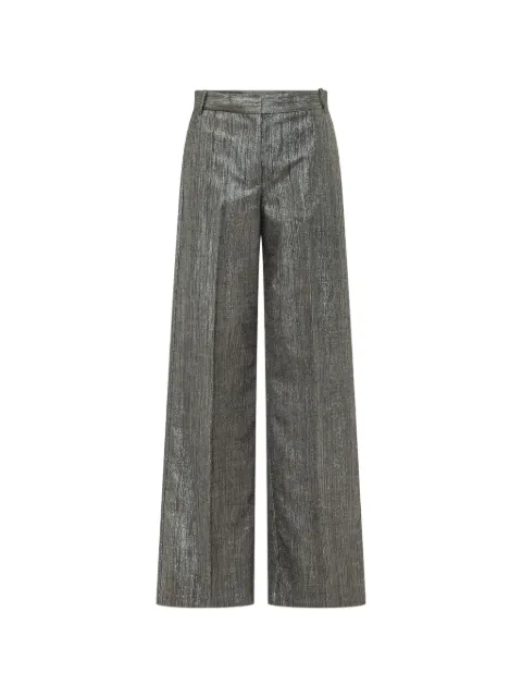 PINKO metal wool-blend palazzo trousers Grey 107422A3G4