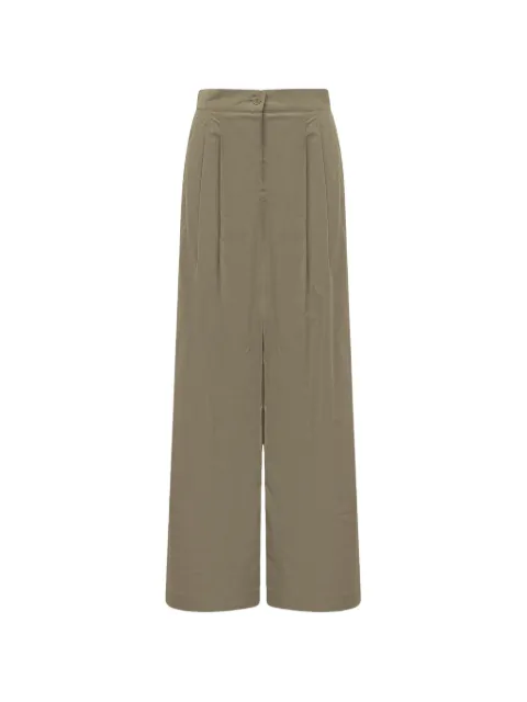 Weekend Max Mara pleated buttoned trousers Green 2615131142600