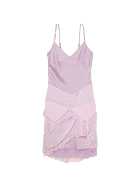 Marc Jacobs lace-trim gathered mini dress Purple 2F6RDR044W41