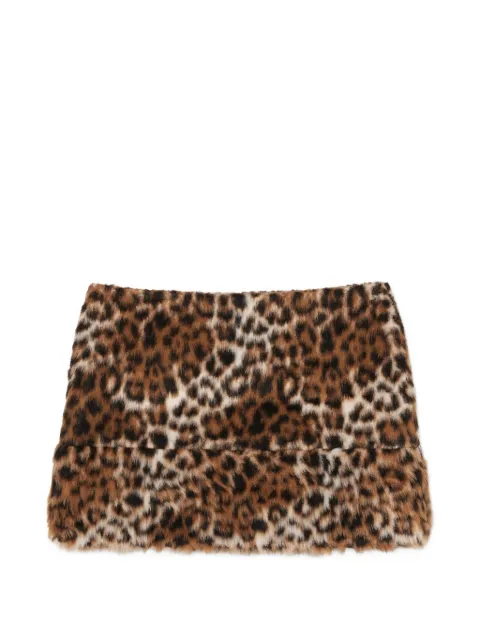 Marc Jacobs faux-fur leopard-print skirt Brown 2F6RSK025W14201
