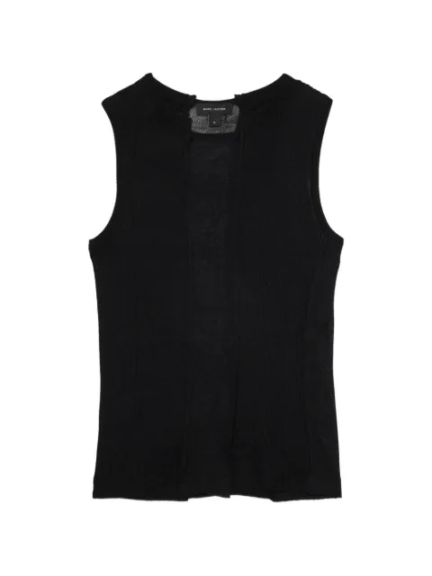 Marc Jacobs sheer-panelled knit tank top Black 2F6RTP005K07