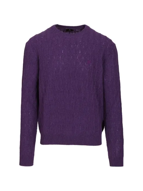 ETRO Pegaso cable-knit sweater Purple MRKF0096AU12P