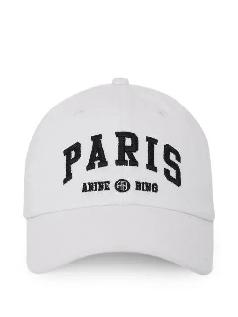 ANINE BING Jeremy logo-embroidered baseball cap White A1212935