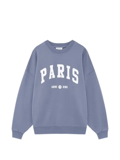 ANINE BING Miles sweatshirt Paris University - blue washed Blue A0813045