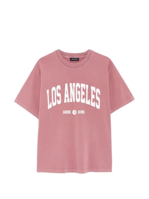 ANINE BING Cade tee Los Angeles University - earth red top Red A0812902