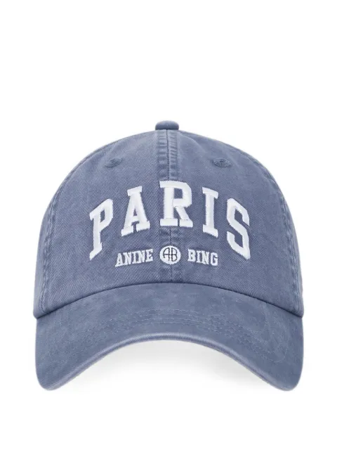 ANINE BING Jeremy baseball cap Paris University - blue washed Blue A1212935