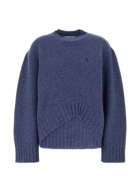 The Attico embroidered-logo mélange sweater Blue 261WCK00126KWS012AA