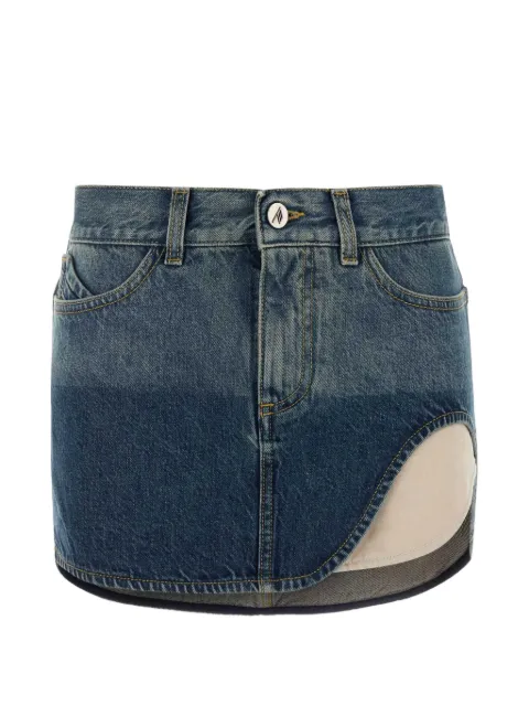 The Attico cut-out denim skirt Blue 261WCR00164DDD120SD