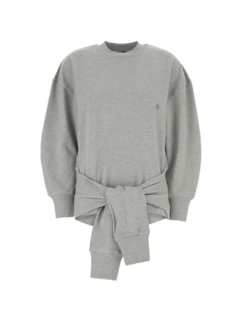 The Attico tie-waist logo-embroidered sweatshirt Grey 261WCF00027JJF006AA