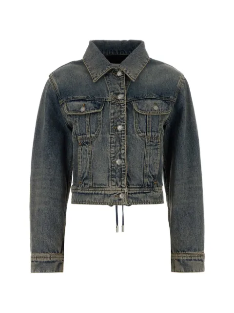 Alexander McQueen lace-up denim jacket Blue 871901QMAD4