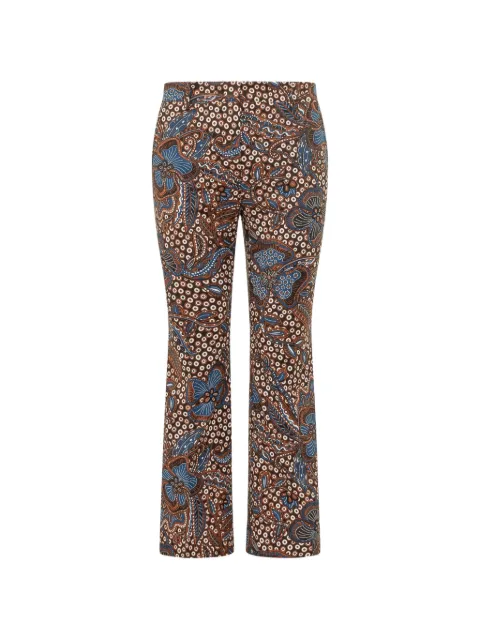 Weekend Max Mara Wkdonde floral-print polka-dot trousers Brown 2615131162600