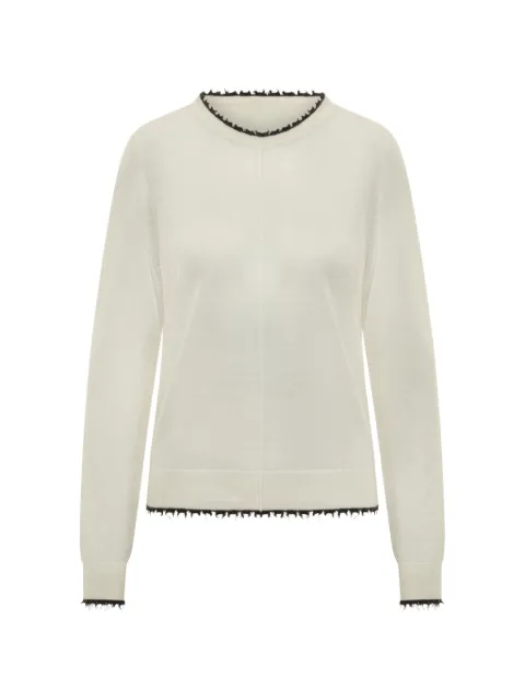 PINKO frayed-edge sweater Neutrals 107328A3IQ
