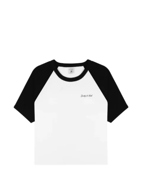 Sporty & Rich logo-print raglan-sleeve T-shirt White TO08471326WH09