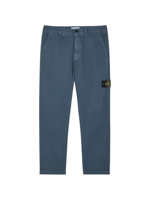 Stone Island Compass-patch trousers Blue L2S153100052S0456