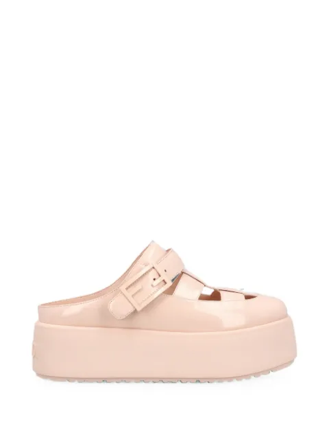 FENDI Sunshine buckle-fastening platform mules Pink 8R899769F