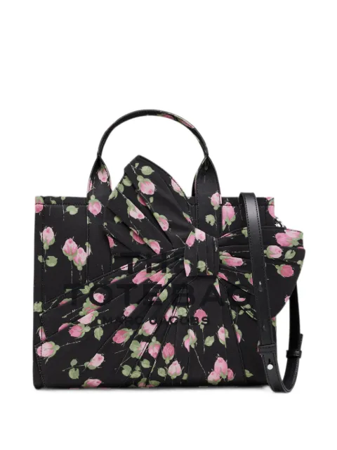 Marc Jacobs medium Tote bag in vintage floral canvas with oversized bow Black 2F6HTT031H02