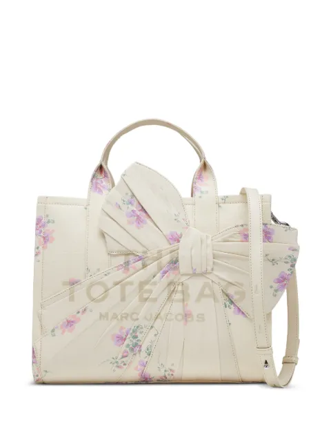 Marc Jacobs medium Tote bag in antique floral canvas with oversized bow Neutrals 2F6HTT021H02107
