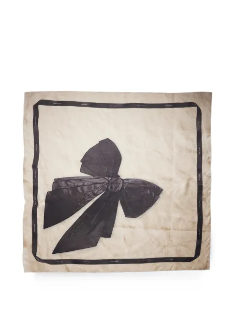 Marc Jacobs bow-print silk scarf Neutrals 2F6RRA013W03