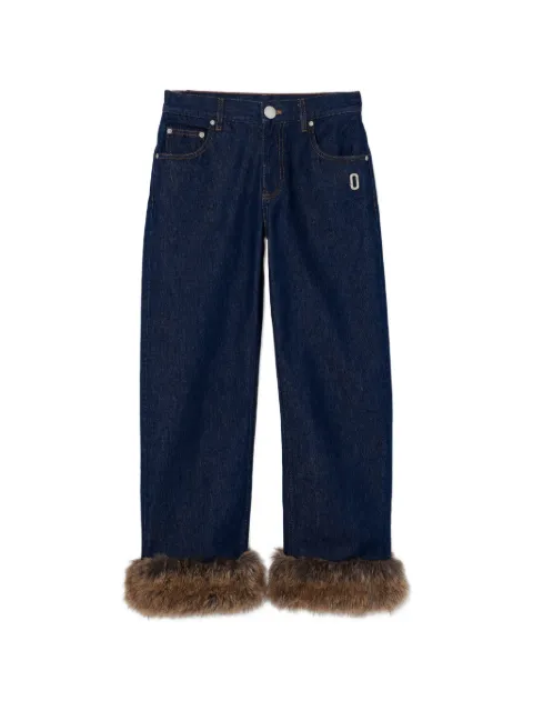 Marc Jacobs faux fur cropped jeans Blue 2F6RBT024D14