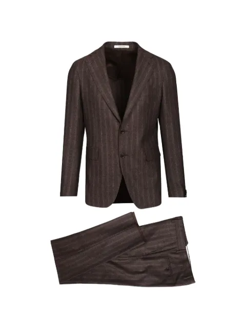 Tagliatore Vesuvio pinstripe suit Brown 2SVS22B01