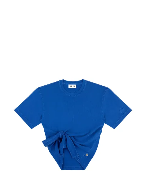 AREA knot-detail T-shirt Blue SP26AWTS0064FA01
