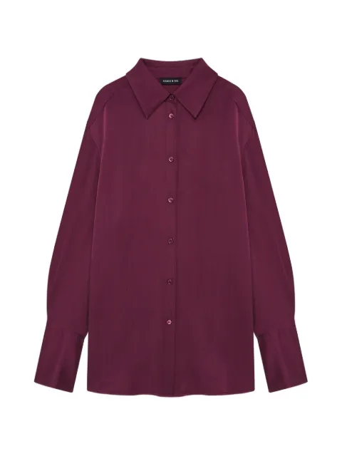 ANINE BING Bridget long-sleeve shirt Red A0712772