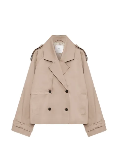 ANINE BING Rickie cropped trench - beige Neutrals A0112330