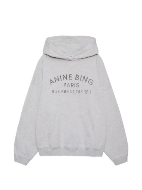 ANINE BING Harvey sweatshirt Paris stencil Grey A0812217