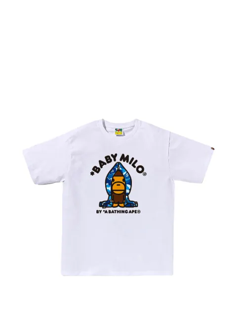 A BATHING APE® Baby Milo graphic-print T-shirt White 0ZXTEMX00510QWHK