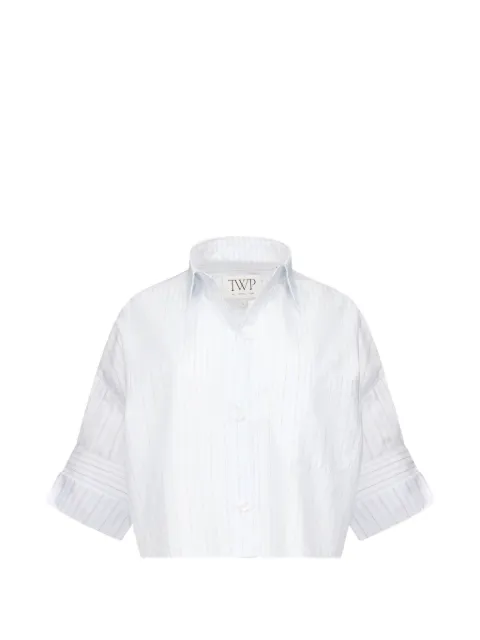 TWP Next Ex pinstripe cropped shirt White 51604W875