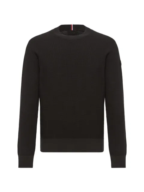 Moncler crew-neck cotton sweater Black L20919C00004M1113