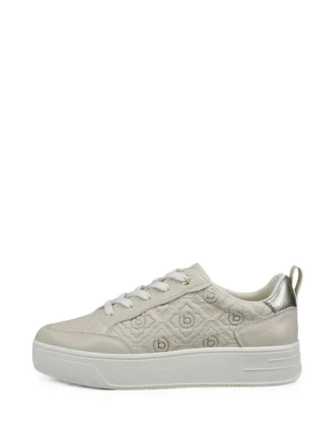 Bugatti monogram-embossed metallic-effect sneakers Neutrals 435AVA0150505251
