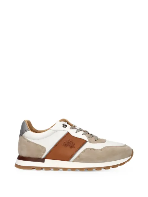 La Martina Heritage suede-panelled sneakers White LFM2510404060