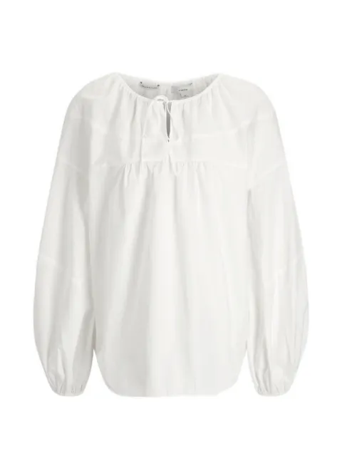 Vince shirred long-sleeve blouse White V170813215