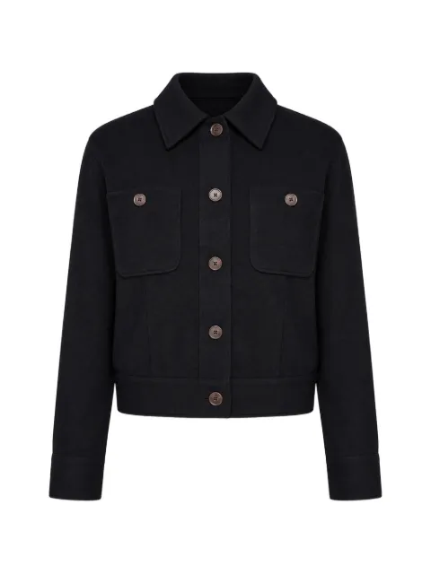 Vince button-up chest-pocket jacket Black V172984898099