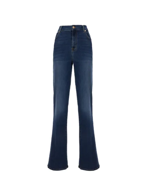 7 For All Mankind faded-effect embroidered jeans Blue 7U412C44