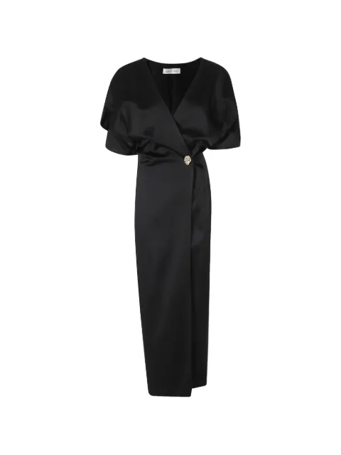 Raquel Diniz Anastasia draped midi dress Black 5M03043099