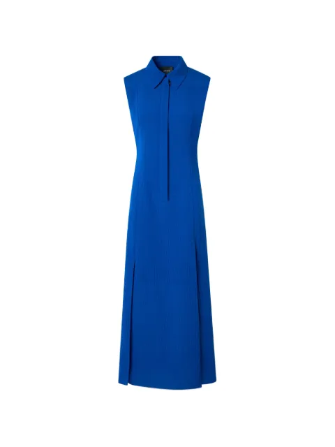 Akris crinkled sleeveless shirt midi dress Blue 7601311