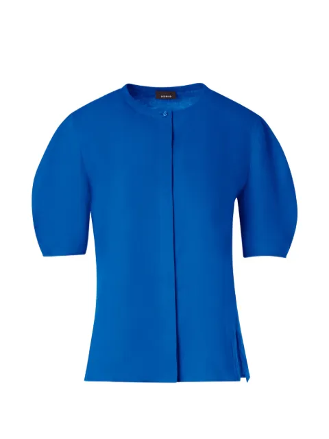 Akris puff-sleeve linen shirt Blue 7601346