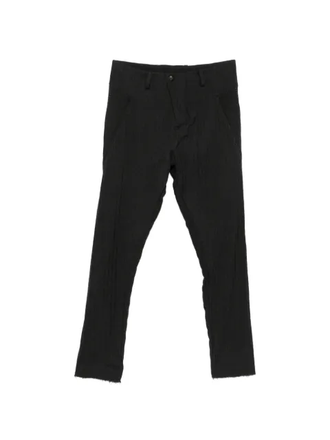 Masnada herringbone-pattern belt-loop trousers Black M3742