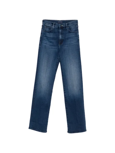 MOTHER Kick It zip-up straight-leg jeans Blue 100051156