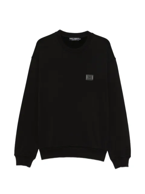 Dolce & Gabbana logo-plaque sweater Black G9AHSTG7Q2O