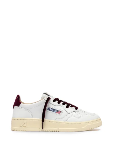 Autry velvet-trim leather sneakers White AULWVZ01