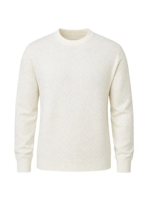 Paolo Pecora textured-knit virgin wool sweater White 24IC1M0A062F0021102