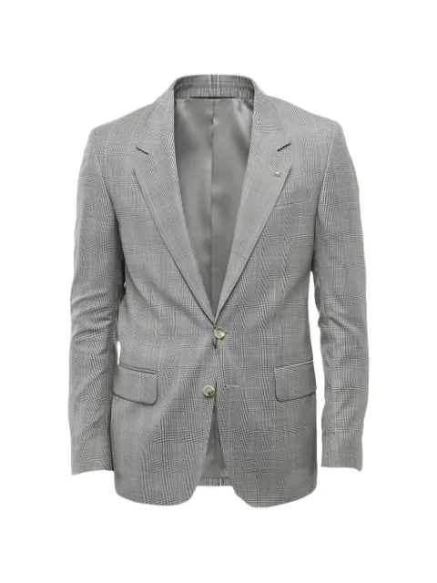 Corneliani Prince of Wales single-breasted blazer Black 876Z101167018013
