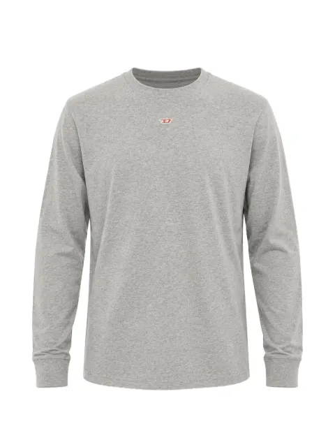 Diesel logo-embroidered long-sleeve T-shirt Grey A067640AAXJ9CB